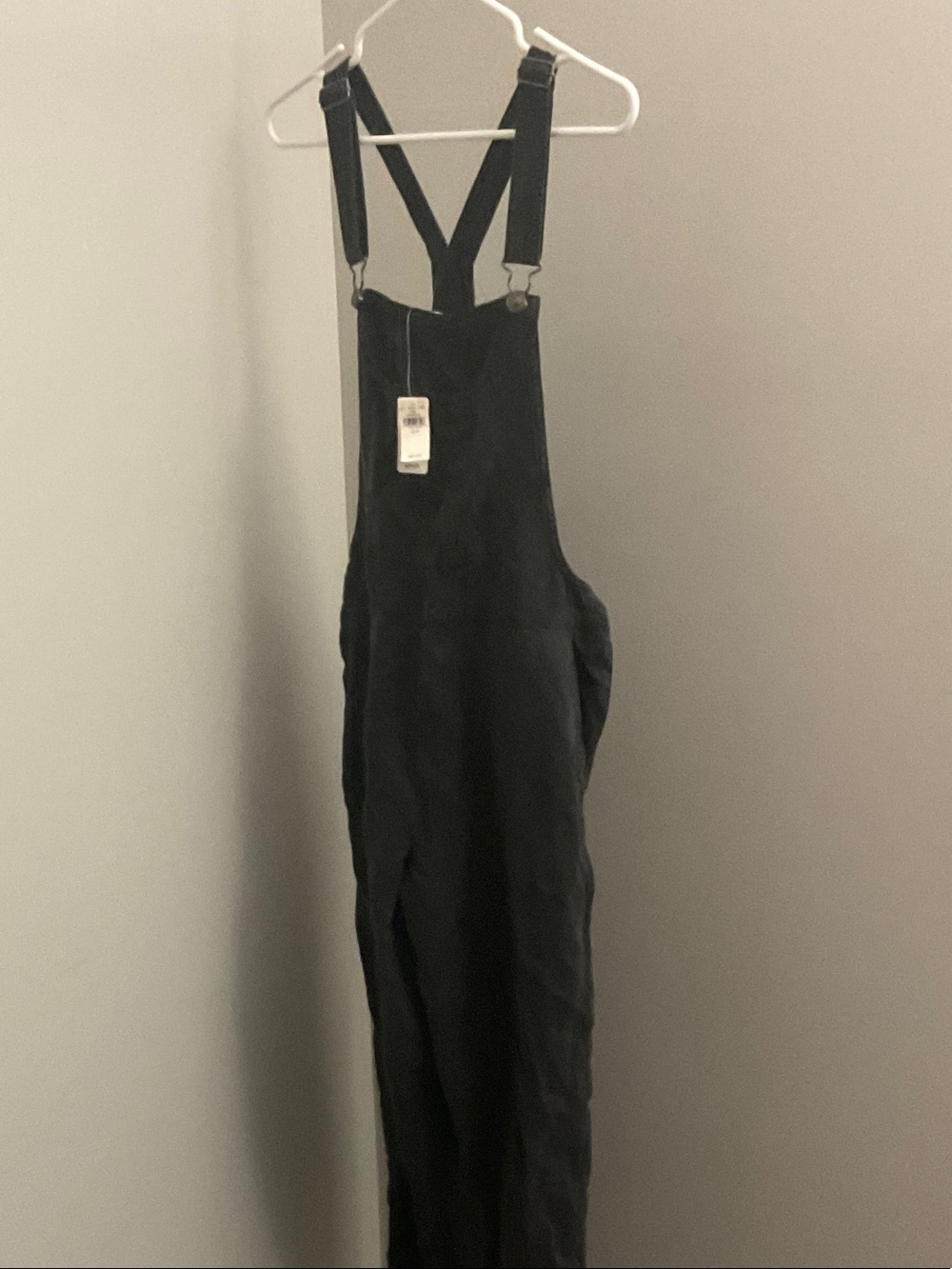 aerie Black Women's Denim Overalls